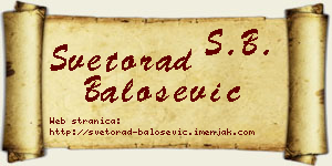 Svetorad Balošević vizit kartica